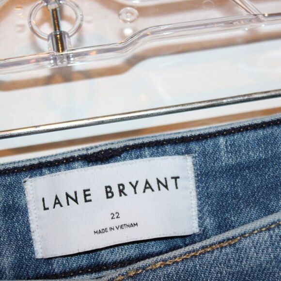 Lane Signature Fit Body Icon Straight Jean - Light Wash Women's Size 22 - Picture 10 of 15